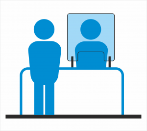 osłona z plexi 74x74 z okienkiem piktogram 300x269