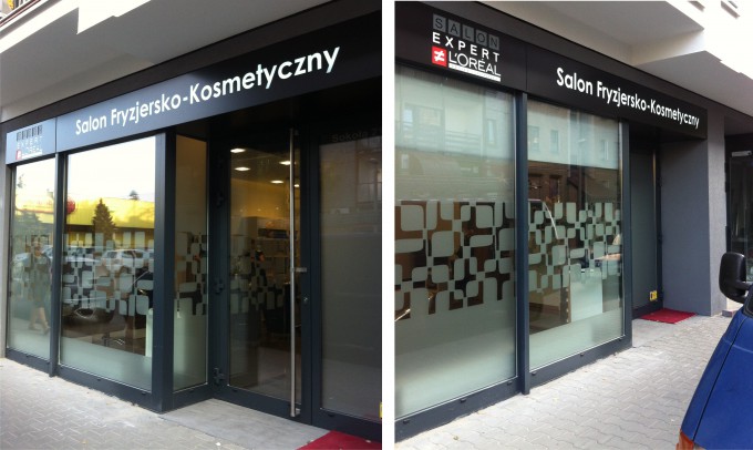 gabinet kosmetyczny wyklejanie witryn