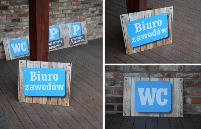 tabliczki informacyjne na zawody sportowe atrium